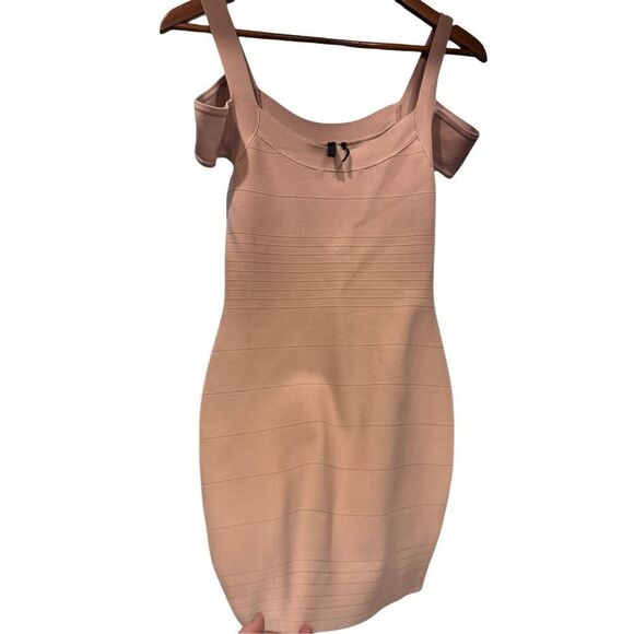 Guess Y2K blush pink bandage Mini dress sz M - Picture 1 of 6